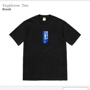 Supreme payphone tee, black.